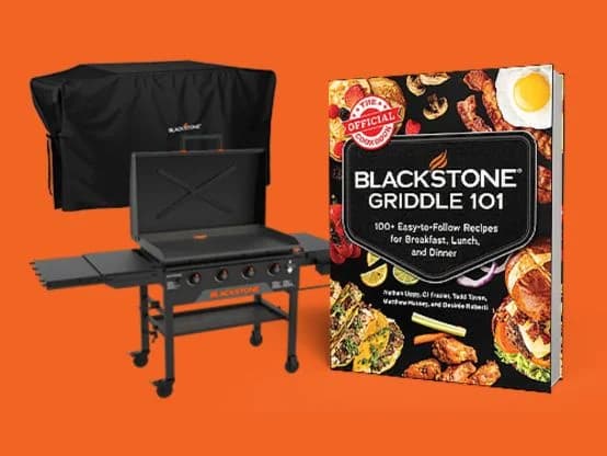 Simon & Schuster Blackstone Griddle 101 — Win 36″ Griddle & Cookbook