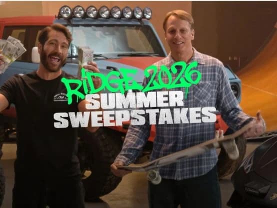 Ridge 2026 Sweepstakes — Win $100,000 Cash or Luxury Vehicle